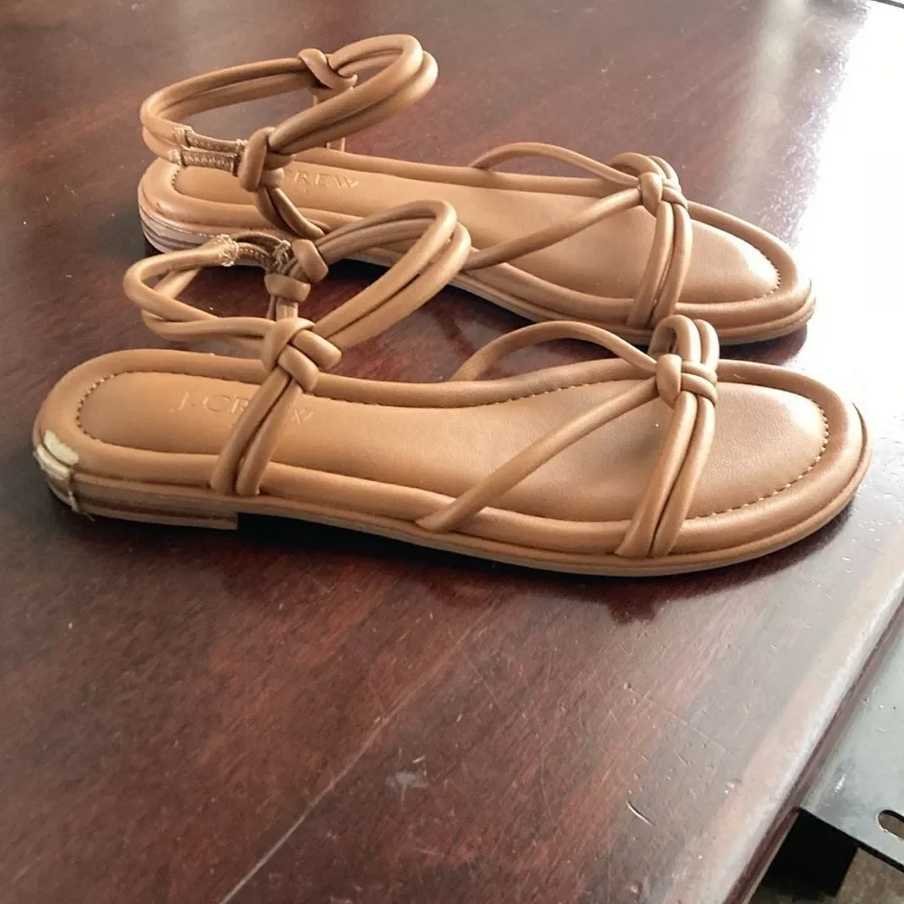 J.Crew Factory knotted rope slip-on sandals
